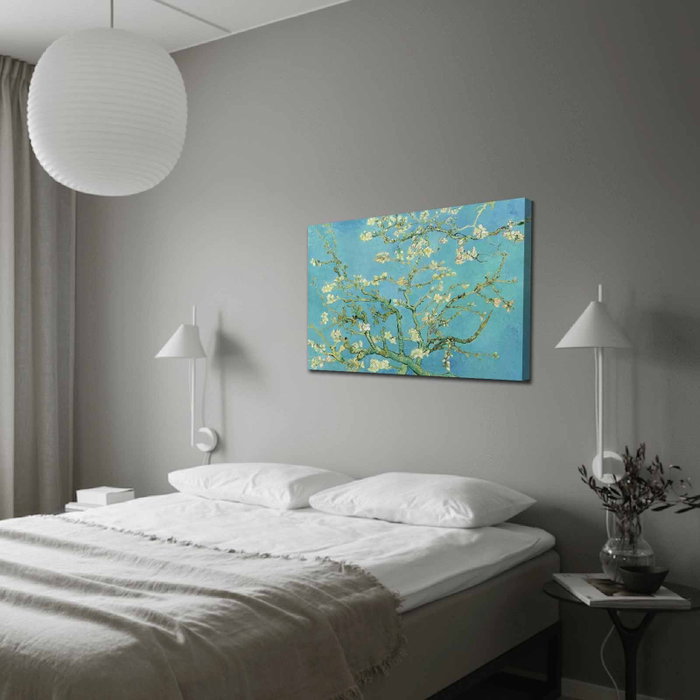 Wallity Lienzo Decorativo Almendros en flor de Vincent van Gogh 70 x 100 cm